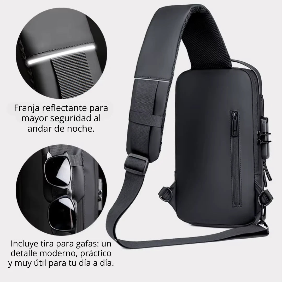 Bolso Antirrobo Pro - Protección, Estilo y Energía para Acompañarte en Cada Paso.