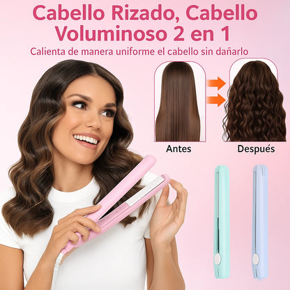 Mini plancha para rizar y alisar -50% OFF