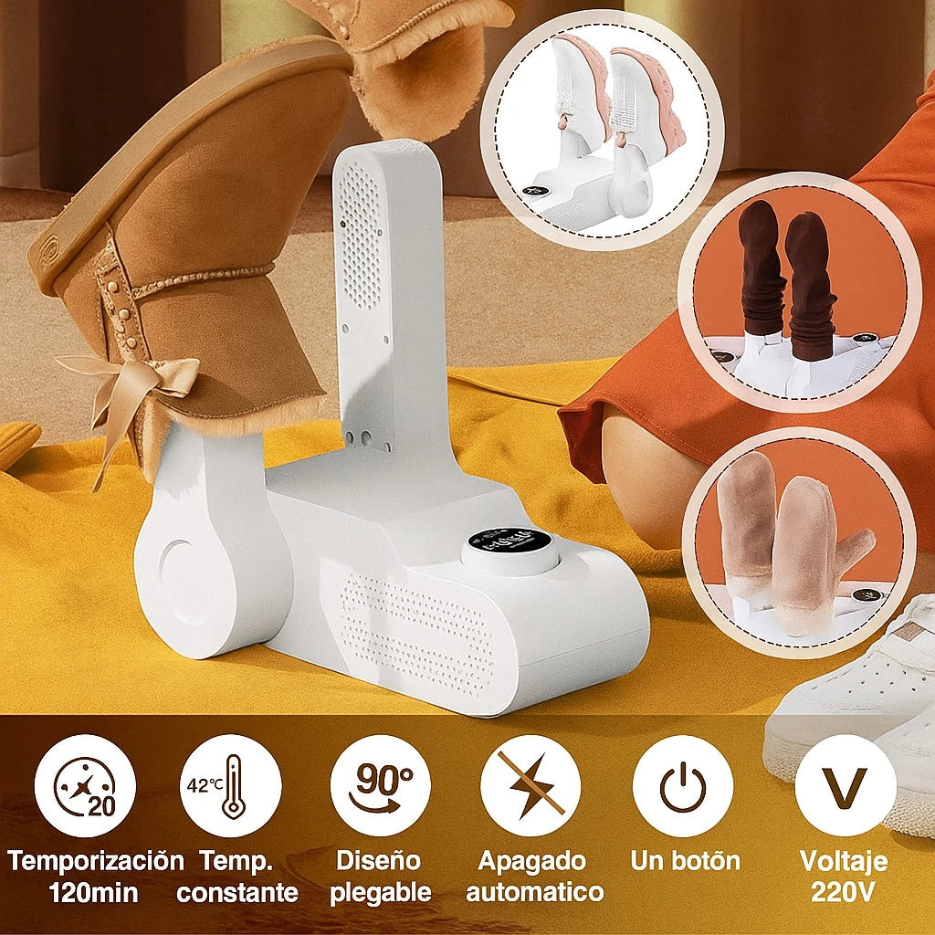 Secador De Zapatos Eléctrico Portátil - Seca, Desodoriza y Cuida