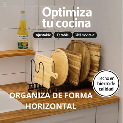 organizador de ollas de 8 niveles-resistente, ajustable y elegante