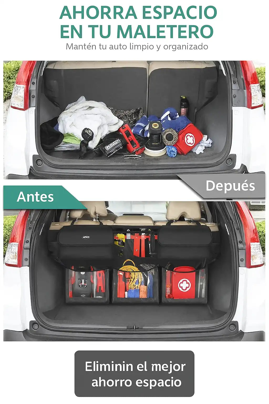 Organizador de Auto Pro - Abrocha, Ajusta y Usa al instante