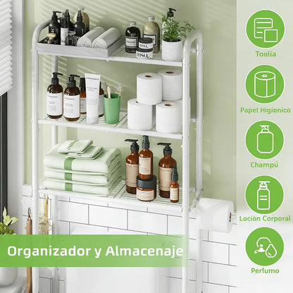 Estante Organizador Premium 3N1 para Baños🛁 y Lavadoras