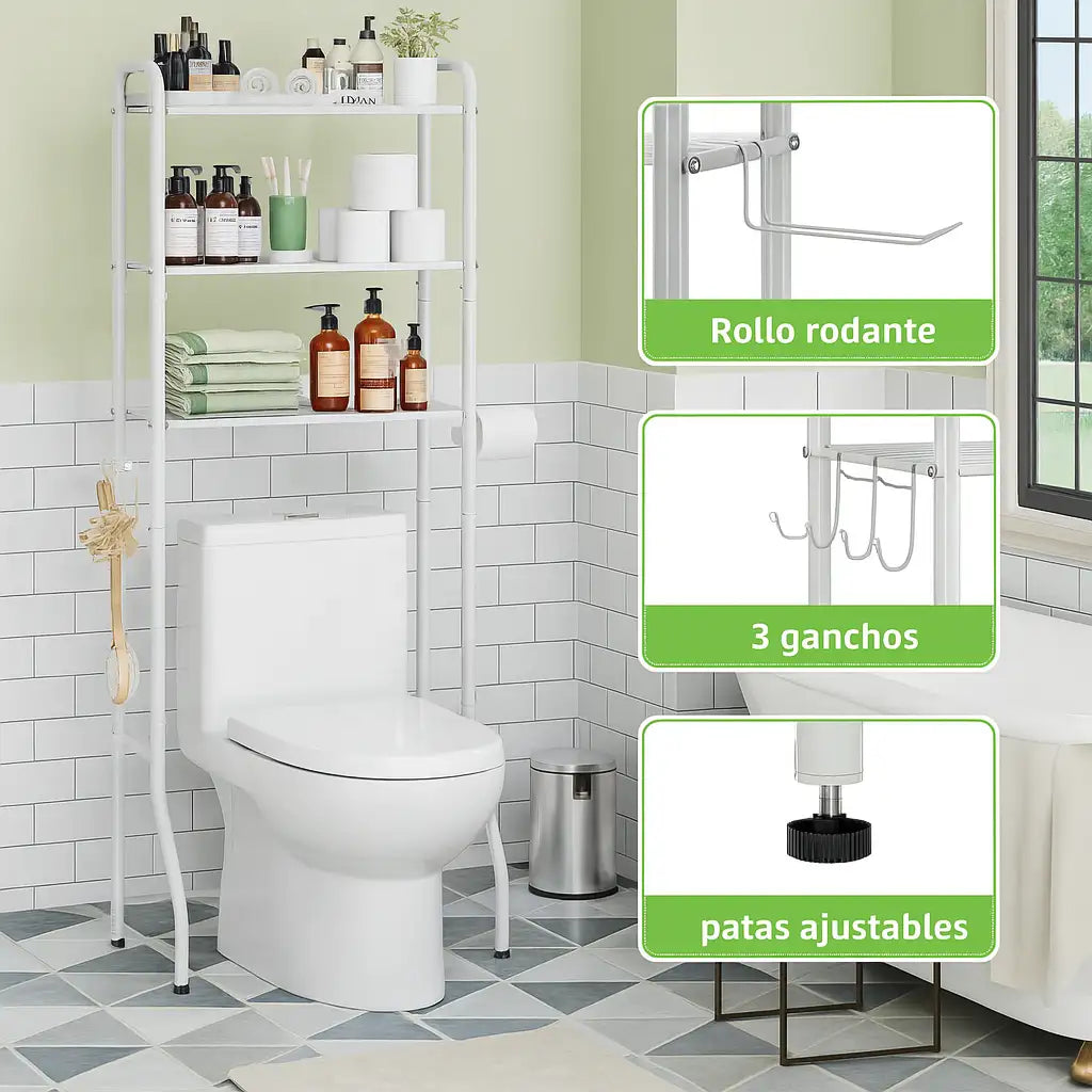 Estante Organizador Premium 3N1 para Baños🛁 y Lavadoras