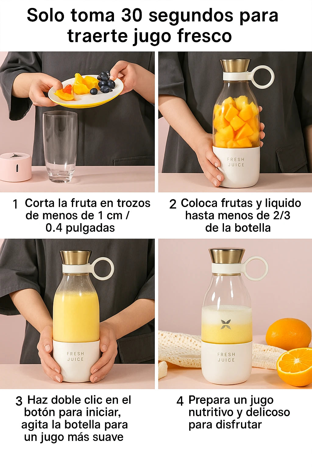 LICUADORA PORTÁTIL RECARGABLE 350ML